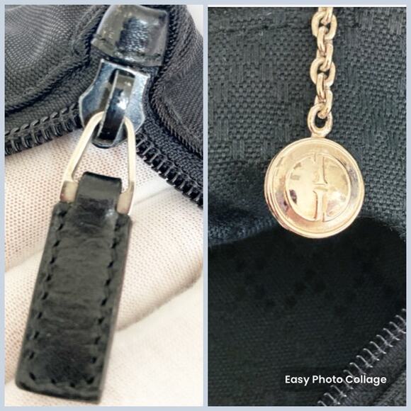 GUCCI Vintage Black Nylon ShoulderTote Bag G Buckle Circa 1990s COA - Picture 6 of 17